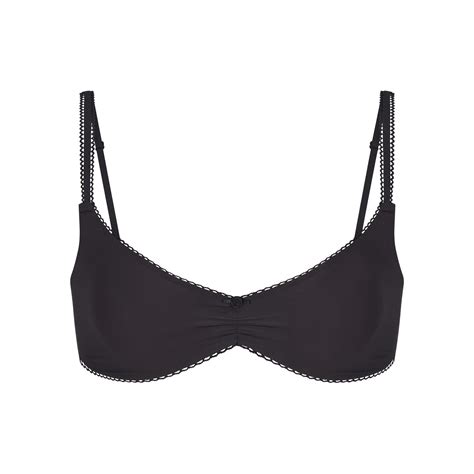 FITS EVERYBODY PICOT SKIMPY SCOOP BRALETTE 